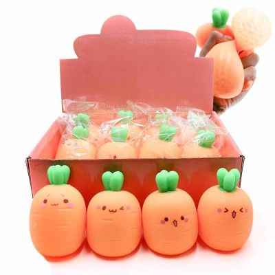 Carrot Squeeze Stress Relief Toys Gel Beads TPR Squishy Squeeze Toy Squishy Anti Stress Ball